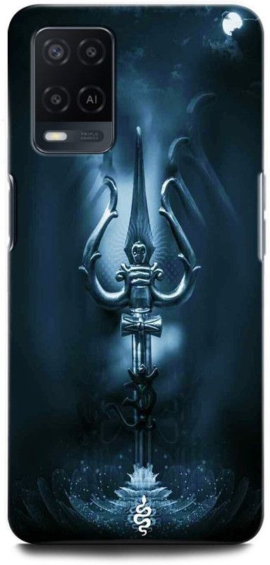 ORBIQE Back Cover for OPPO A54 2263 BHOLENATH, TRISHUL, SHIV SHANKAR, GOD  (Multicolor, Hard Case, Pack of: 1)