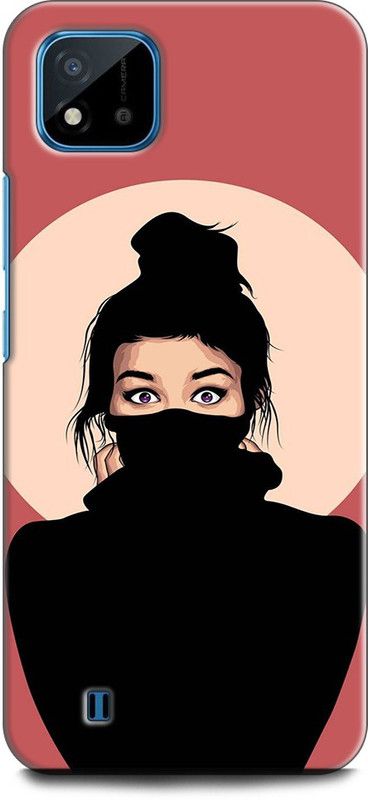 INDICRAFT Back Cover for Realme C11 2021, RMX3231 GIRL, WOMEN ARTWORK, MINIMAL, ANIME, PRETTY  (Multicolor, Dual Protection, Pack of: 1)