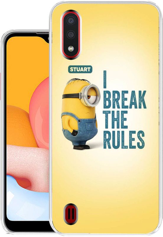 Case Club Back Cover for Samsung Galaxy A01  (Yellow, Grip Case, Silicon)