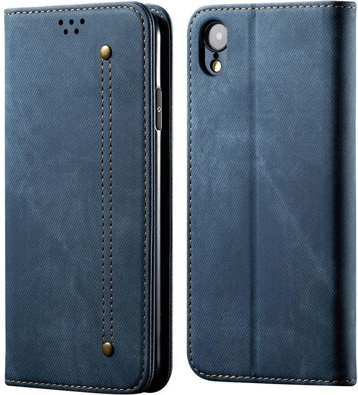 Bepak Wallet Case Cover for Apple iPhone XR (6.1 Inch)  (Blue, Magnetic Case, Pack of: 1)