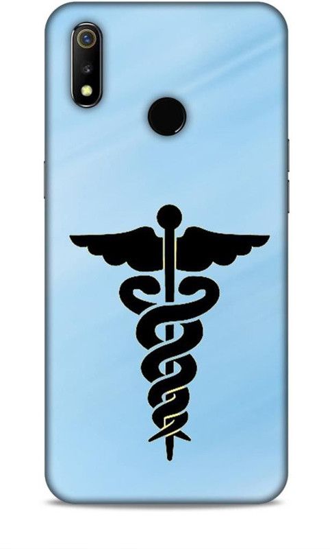 Keviv Back Cover for Realme 3, Realme 3i  (Black, Blue, 3D Case, Pack of: 1)