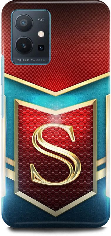 play fast Back Cover for Vivo T1 5G, V2141 S, NAME, LETTER, ALPHABET, ART  (Red, Hard Case, Pack of: 1)