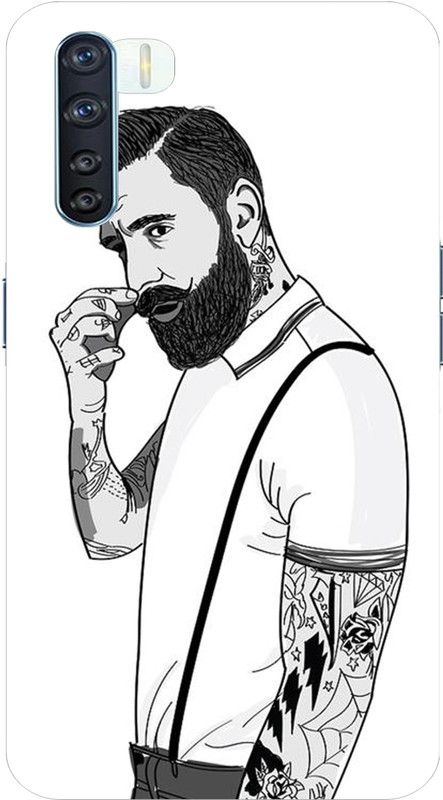 SBS Back Cover for Oppo F15  (Black, White, Grip Case, Silicon, Pack of: 1)