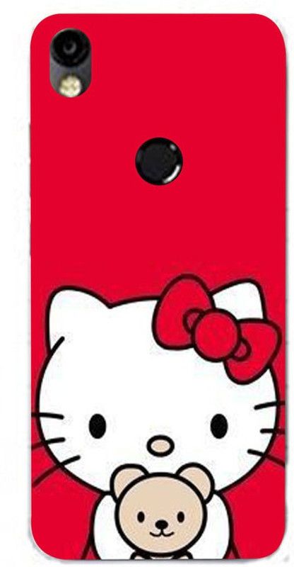 Golden Mask Back Cover for Sky Hawk Back Cover For Tecno Camon I Air Red Background And Hello Kitty  (Multicolor, Waterproof, Silicon, Pack of: 1)