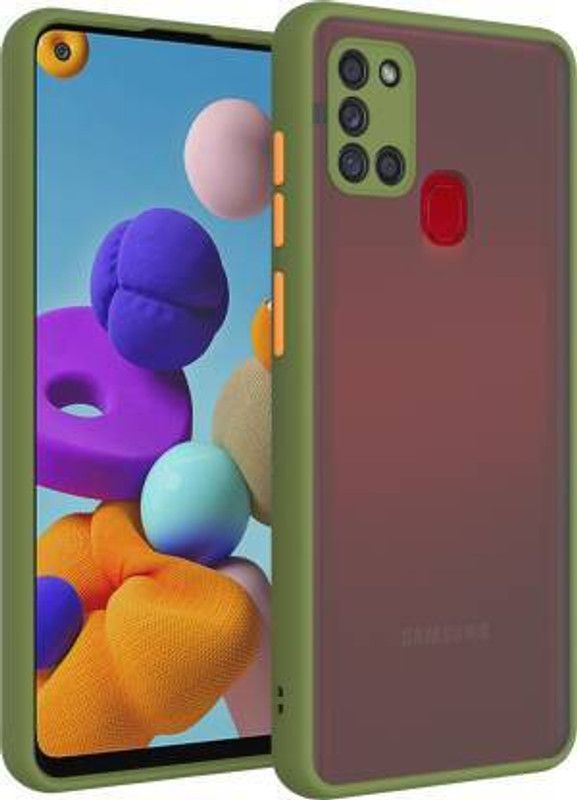 Bluei Back Cover for SAMSUNG A21S  (Green, Shock Proof, Silicon)