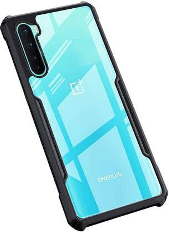 EmptyMinds Back Cover for OnePlus Nord  (Black, Transparent, Dual Protection)