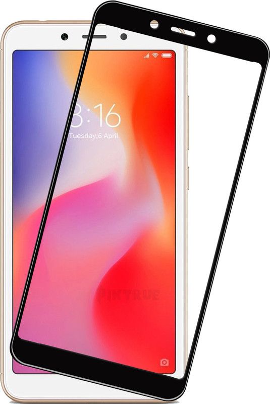 PikTrue Edge To Edge Tempered Glass for Mi Redmi 6  (Pack of 1)