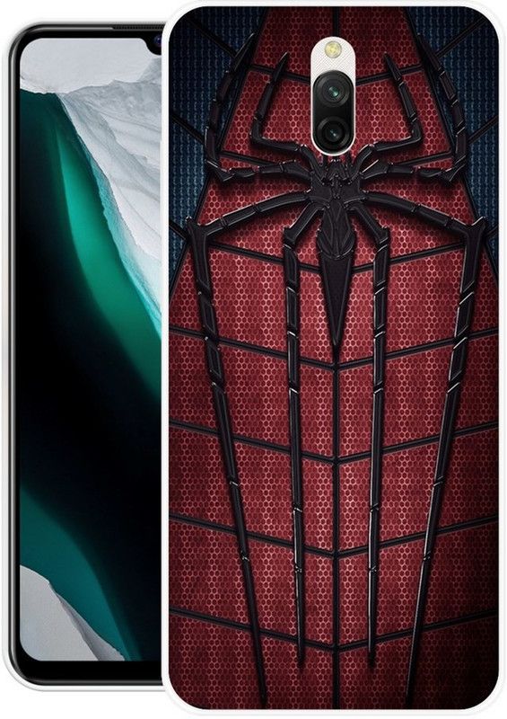 PictoWorld Back Cover for Mi Redmi 8A Dual  (Maroon, Black, Grip Case, Silicon)