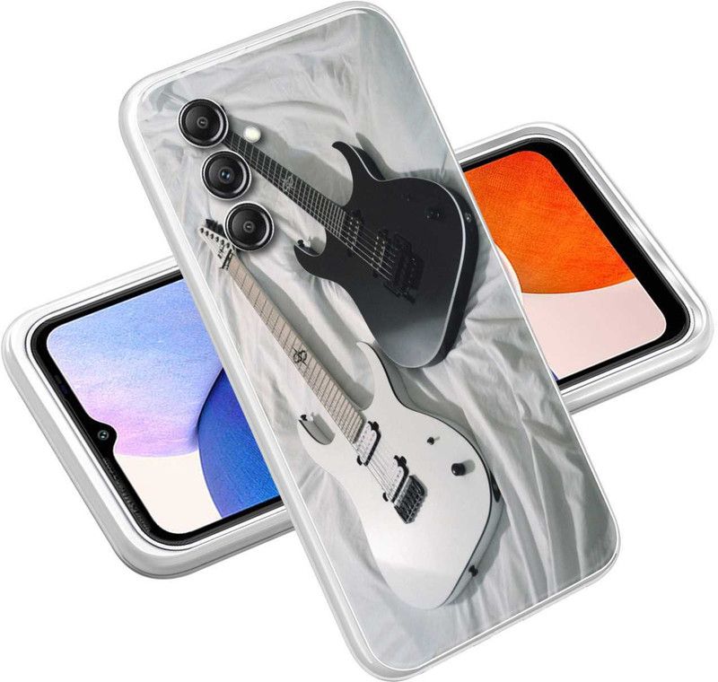 eBoggy Back Cover for Samsung Galaxy A14 5G  (Black, White, Silicon, Pack of: 1)