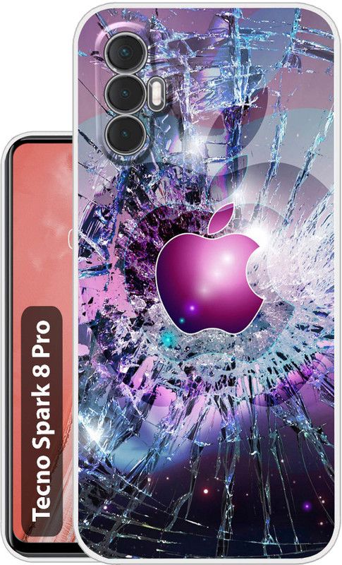 Case Club Back Cover for Tecno Spark 8 Pro  (Purple, Grip Case, Silicon)