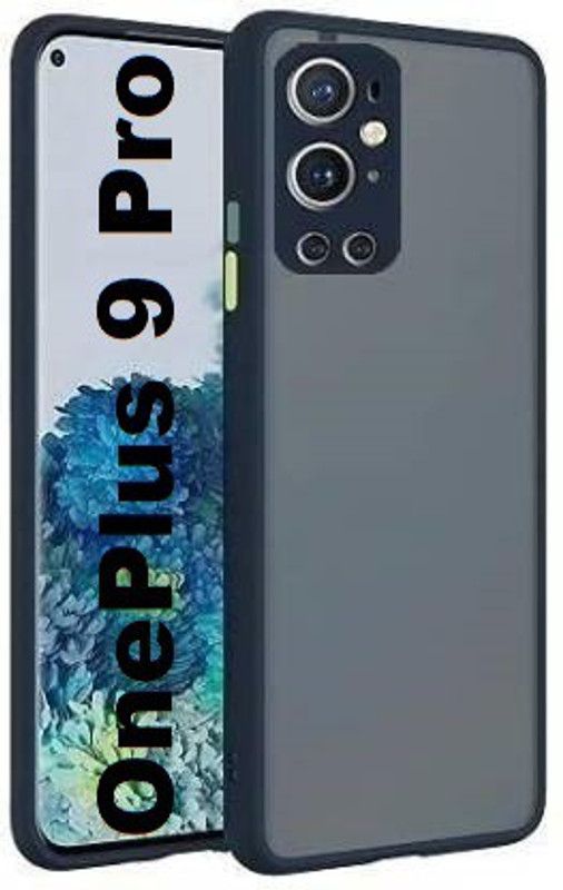 MobiLooks Back Cover for OnePlus 9 Pro 5G, Smoke Translucent Shock Proof Smooth Rubberized Matte Hard Back Case Cover  (Blue, Dual Protection, Pack of: 1)