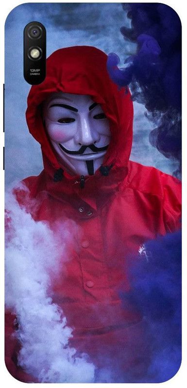 PICHKU Back Cover for REDMI 9A-M2004C3L-NEW,JOKER,ANONYMOUS,BLADE,HACKER,MASK,VILLAIN  (Red, Hard Case, Pack of: 1)