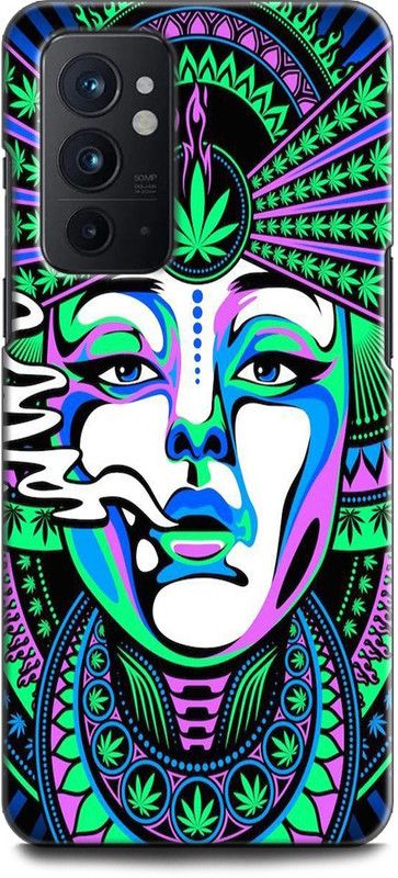 WallCraft Back Cover for OnePlus 9RT 5G WEED ART, TRIPPY, GIRL, PIN OF ART, ABSTRACT, TEXTURE  (Multicolor, Dual Protection, Pack of: 1)