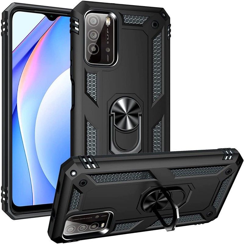 Flipkart SmartBuy Back Cover for Poco M3, Plain, Case, Cover, Mi Redmi 9 Power  (Black, Shock Proof, Pack of: 1)