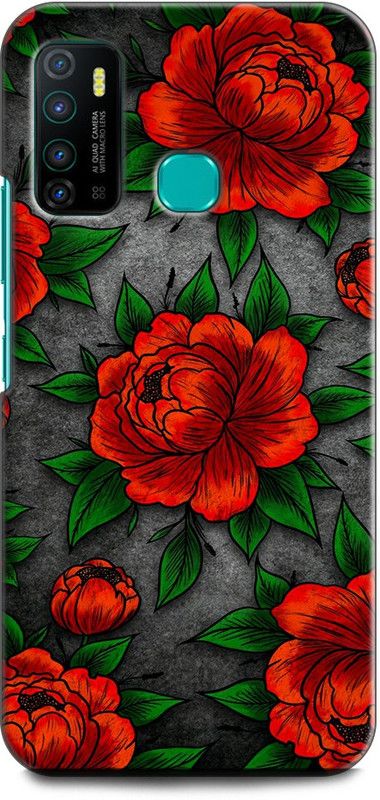 KEYCENT Back Cover for Infinix Hot 9 ROSE, WHITE PINK ROCE, BOUQUET, ROSES, FLOWERS, CLASSIC  (Multicolor, Shock Proof, Pack of: 1)