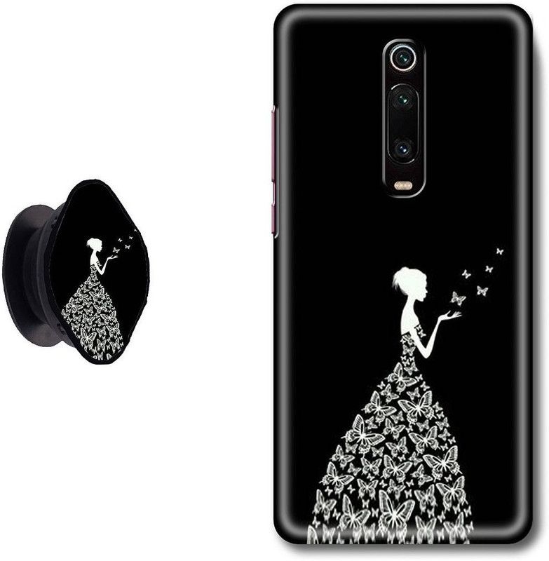 My Swag Back Cover for Mi K20 Pro  (Black, White, Cases with Holder, Pack of: 1)