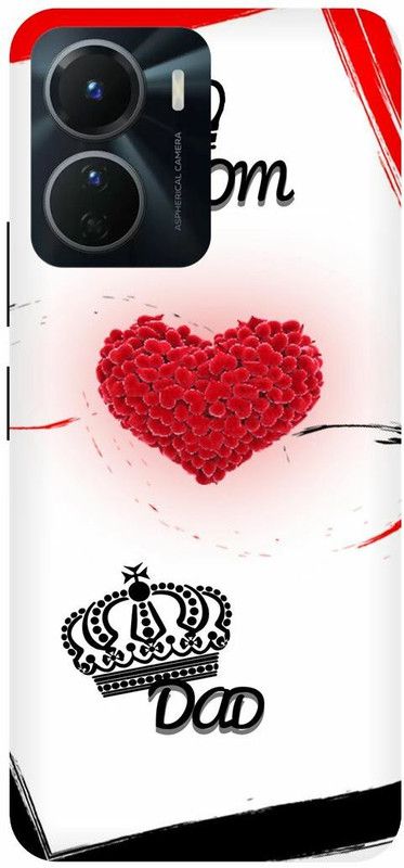 COVERJET Back Cover for VIVO Y16-MOM- DAD- MA- PA- LOVE  (Silver, Hard Case, Pack of: 1)