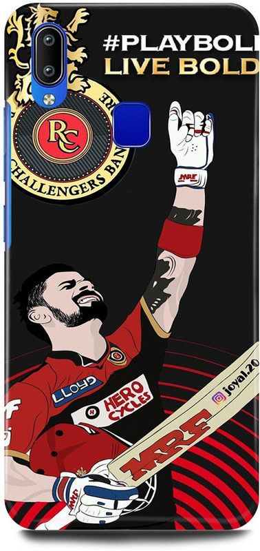 JUGGA Back Cover for Vivo Y91, 1811, VIRAT, KOHLI, INDIAN, PLAYER, RCB  (Red, Hard Case, Pack of: 1)