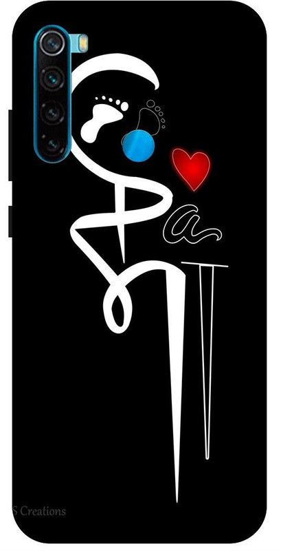 Voleano Back Cover for Redmi Note8 (mom dad .love mom dad,heart beat, back cover  (Multicolor, Waterproof, Pack of: 1)