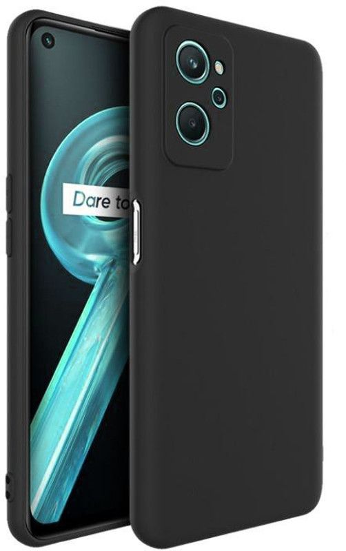 ASMANTIC Back Cover for Realme 9i 5G  (Black, Silicon, Pack of: 1)