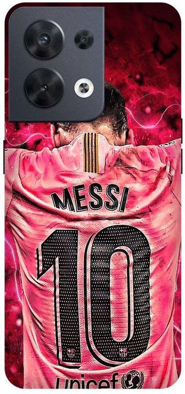 DIKRO Back Cover for OPPO Reno8 5G, CPH2359, LIONEL, MESSI, 10, FOOTBALL, PLAYER  (Red, Hard Case, Pack of: 1)