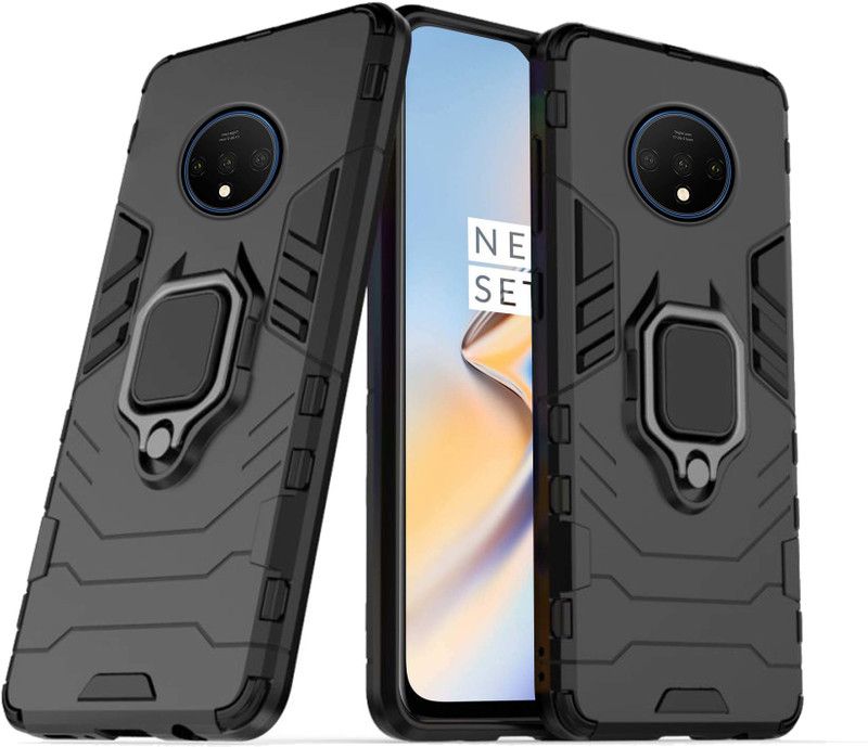 Krish Tech Back Cover for Oneplus 7T  (Black)