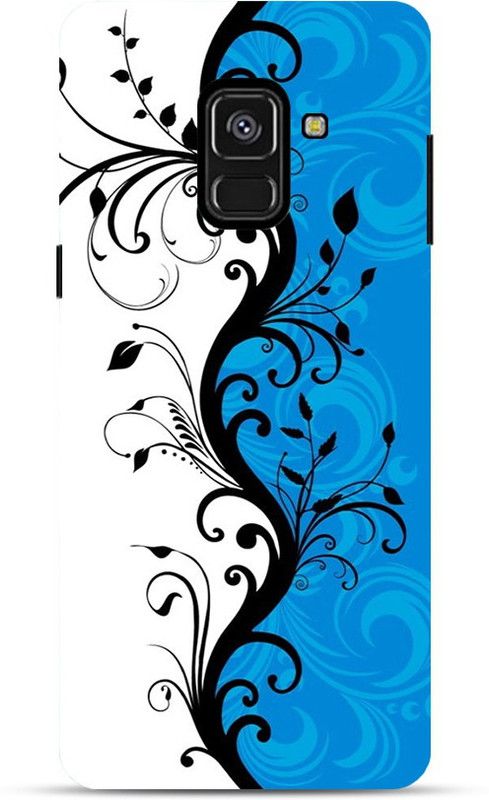 TRUEMAGNET Back Cover for Samsung Galaxy A8 Plus 2018  (White, Blue, Hard Case)