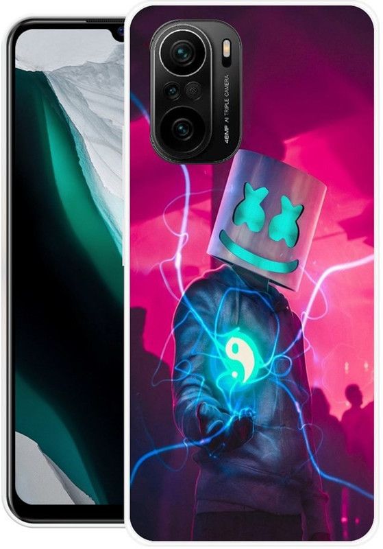 BLUEBUG Back Cover for Mi 11x  (Blue, Pink, Grip Case, Silicon, Pack of: 1)