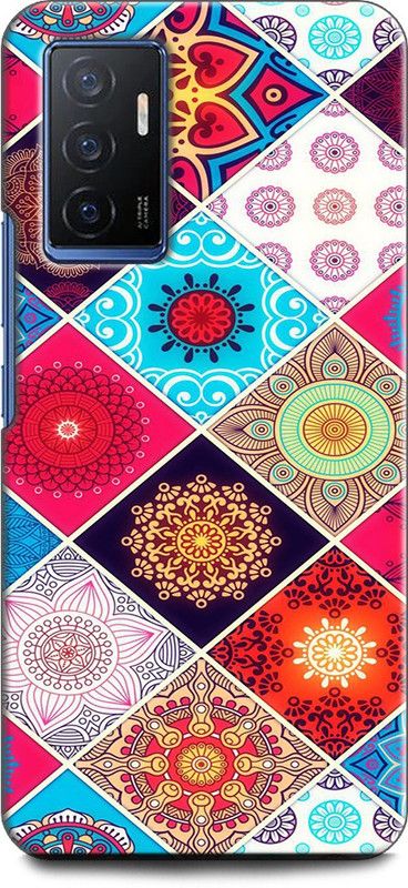 Wall Art Back Cover for Vivo V23E (5G) MANDALA FLOWER, FLOWER, ABSTRACT,GEOMETRIC, GLITTER  (Multicolor, Dual Protection, Pack of: 1)