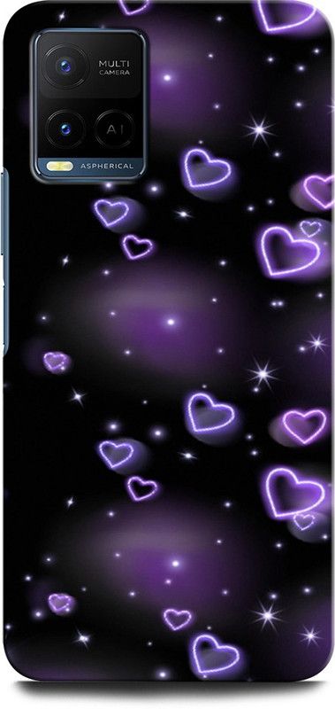 INTELLIZE Back Cover for Vivo T1x HEART, LOVE, BLUE, HAPPINESS, NIGHT, GALAXY  (Multicolor, Hard Case, Pack of: 1)
