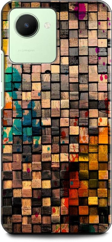 WallCraft Back Cover for Realme Narzo 50i Prime, RMX3506 WOODEN, WALL, COLOURFULL, RETRO  (Multicolor, Dual Protection, Pack of: 1)