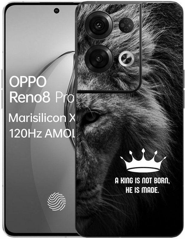 FCS OPPO Reno8 Pro 5G Printed Back Skin: Lion Mobile Skin  (Lion Skin)
