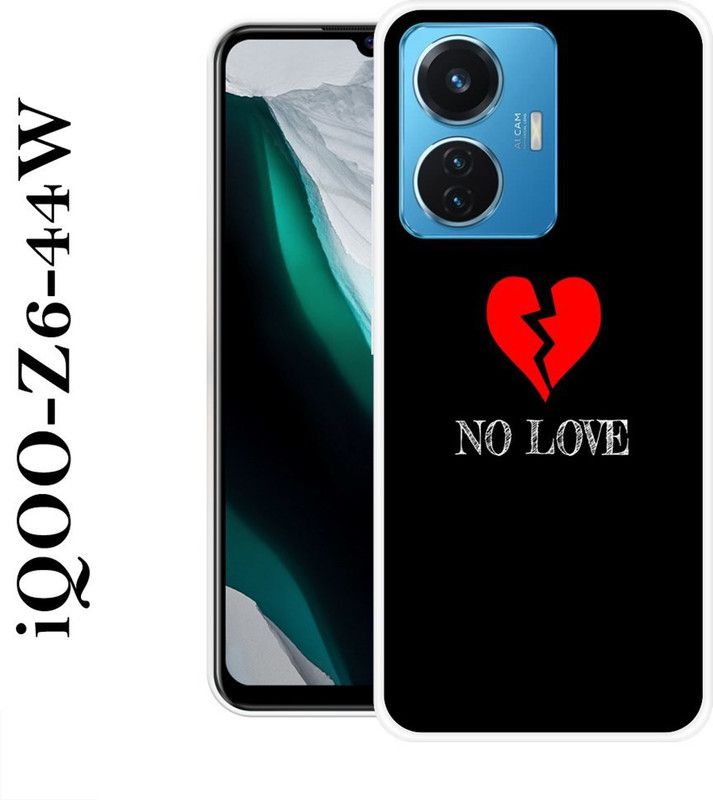 JATLAND Back Cover for IQOO Z6 44W  (Black, Red, Grip Case, Silicon)