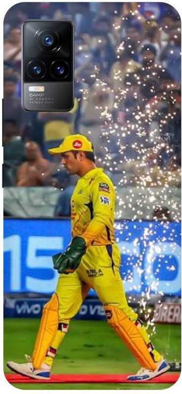 THE NARAYANA COLLECTIONS Back Cover for VIVO Y73- V2059-DHONI,MSD,IPL,CSK,INDIAN,CRICKETER  (Multicolor, Hard Case, Pack of: 1)