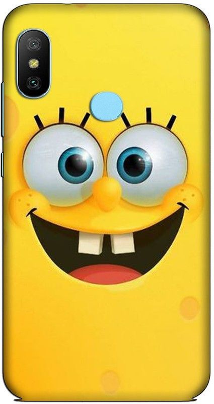 CROKIAN Back Cover for Redmi 6 Pro Yellow smile Back Cover  (Multicolor, Hard Case, Pack of: 1)