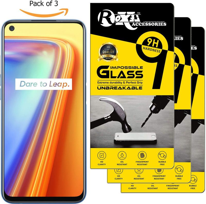 Roxel Impossible Screen Guard for Realme 7  (Pack of 3)