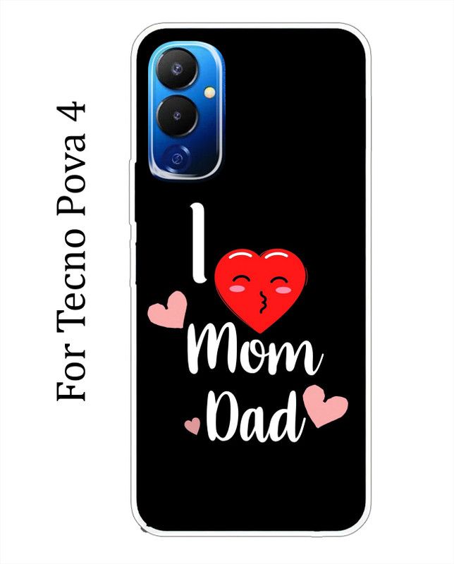 BeauCase Back Cover for Tecno Pova 4  (Black, White, Grip Case, Silicon, Pack of: 1)