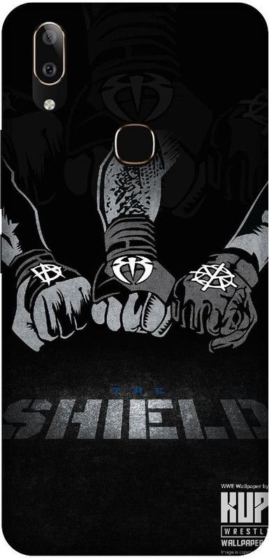 KARJUN Back Cover for Vivo V9, Black shield Multicolour Printed  (Multicolor, Hard Case, Pack of: 1)