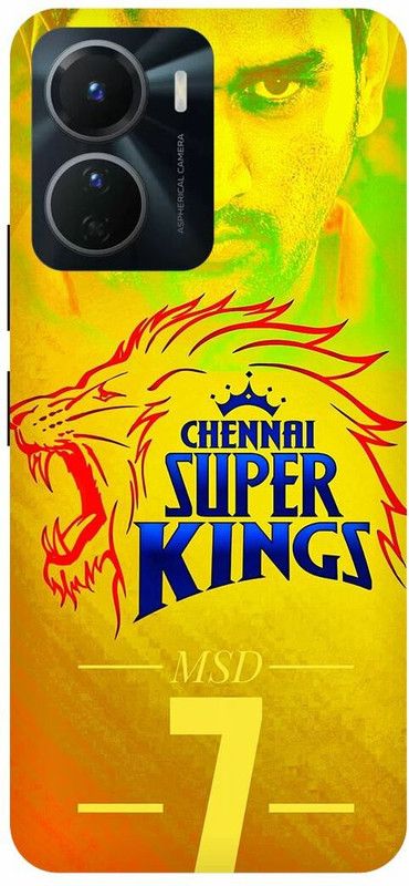 COVERJET Back Cover for VIVO Y16-CSK- DHONI- INDIAN- TEAM  (Yellow, Hard Case, Pack of: 1)