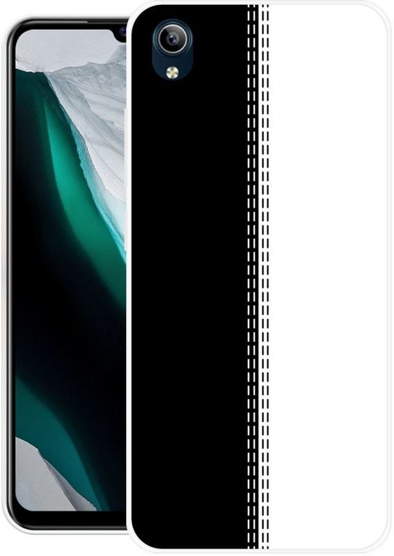 Smart Sky Back Cover for Vivo Y90  (Black, White, Silicon, Pack of: 1)