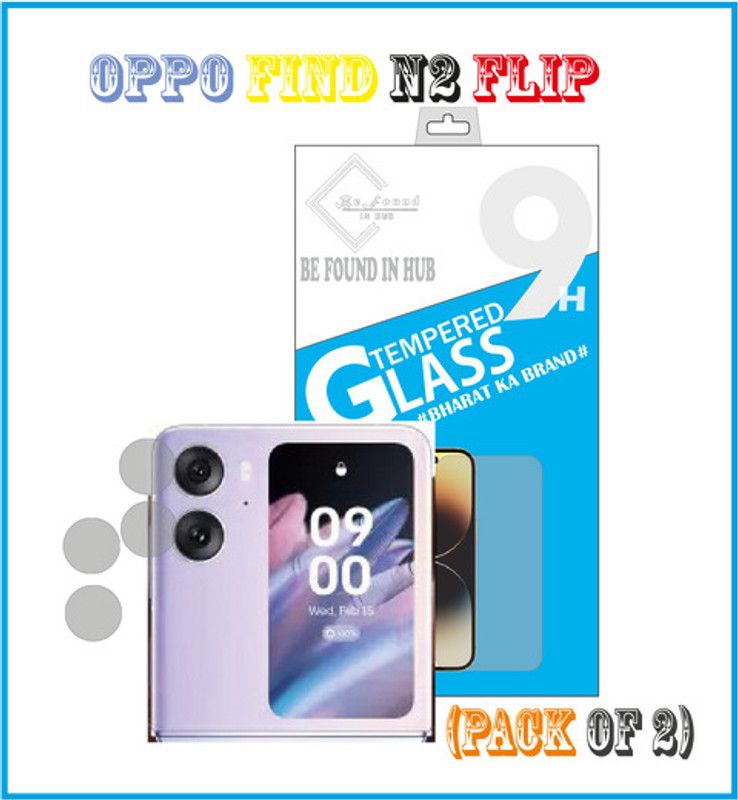 lazzy in hub Back Camera Lens Glass Protector for OPPO FIND N2 FLIP 0.1.256  (Pack of: 2)
