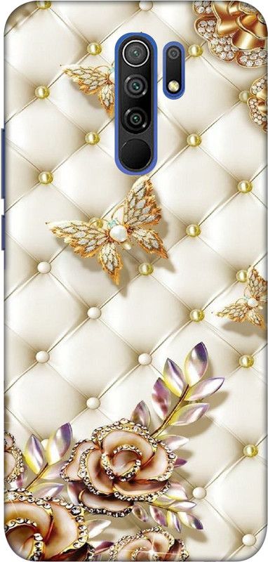 JAIBHAGWAN Back Cover for Mi Poco M2, Redmi 9 Prime  (Gold, Pack of: 1)