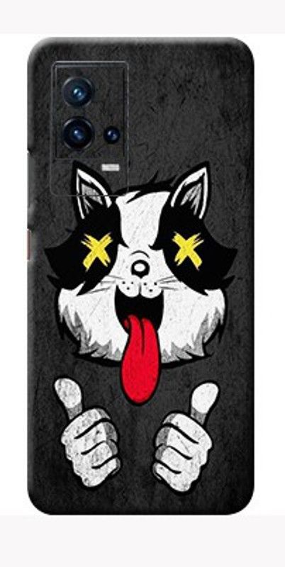 BUGGU Crazy Cat IQoo 9 5g Back Skin Guard, IQoo 9 5g Mobile Skin  (Ultra Super Crazy Cat Skin Matte Finish, Skin (Back+Side+Camera))