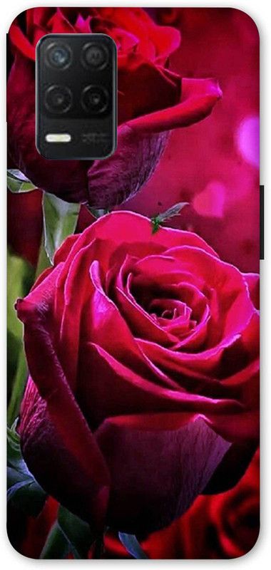 NDCOM Back Cover for Realme 8 5G Amazing Red Rose Printed  (Multicolor, Hard Case, Pack of: 1)