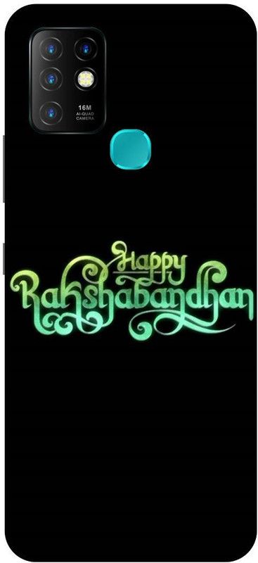 FIKORA Back Cover for Infinix Hot 10, X682B, FESTIVAL, RAKSHABANDHAN, BROTHERLOVE, SISTER, LOVE  (Black, Hard Case, Pack of: 1)