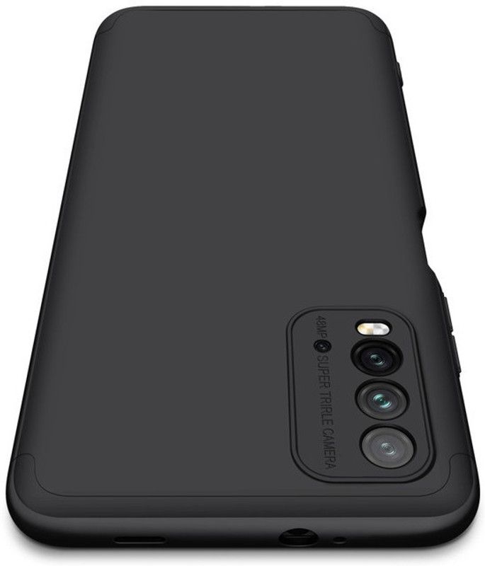 Glaslux Front & Back Case for Redmi 9 Power  (Black, Camera Bump Protector, Pack of: 1)