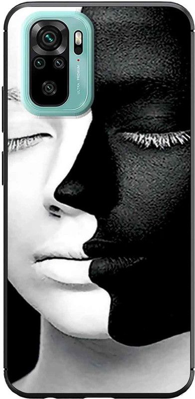 CaseRepublic Back Cover for Mi Redmi Note 10 / Note 10s / Note 11SE Redmi Note 10  (Black, White, Grip Case, Pack of: 1)