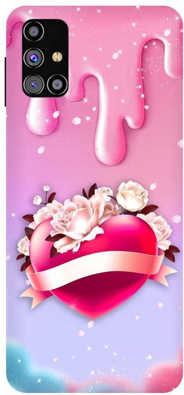 URCHIN Back Cover for Samsung M31 Heart, Love, Cute, Glitters, Love you  (Multicolor, Shock Proof, Pack of: 1)