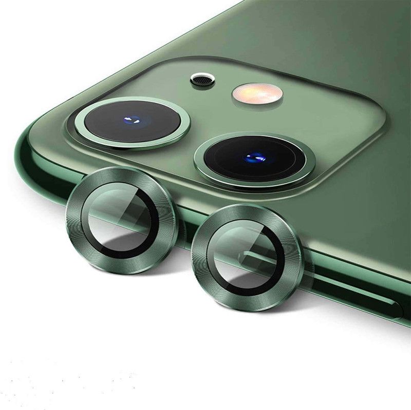Eketi Back Camera Lens Ring Guard Protector for APPLE iPhone 11 (Green)  (Pack of: 2)