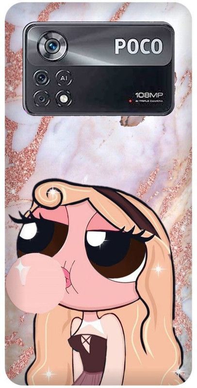 play fast Back Cover for POCO X4 Pro 5G, POWER, PUFF, GIRLS, SUPERGIRLS  (Brown, Hard Case, Pack of: 1)